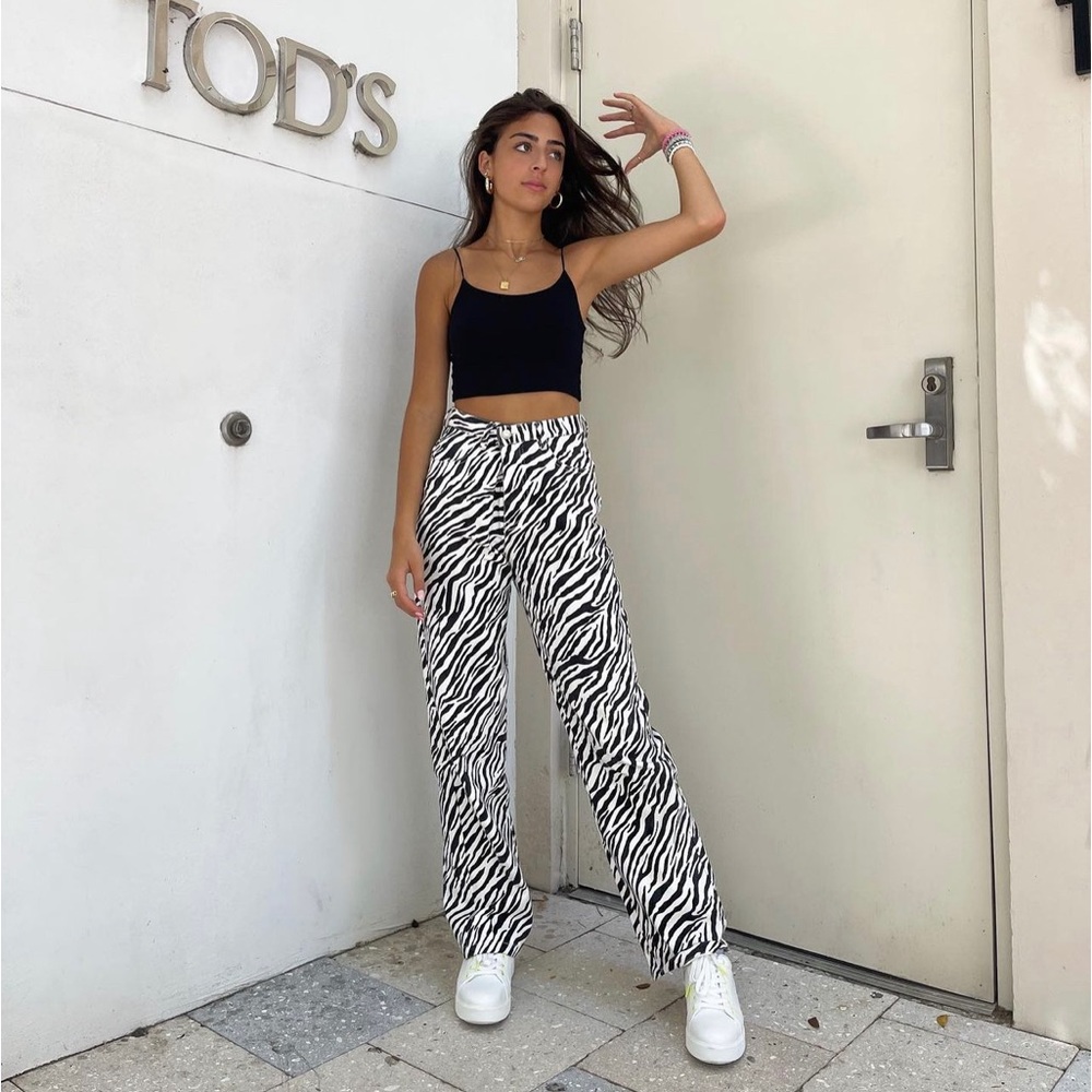Zebra Wide-leg Jeans